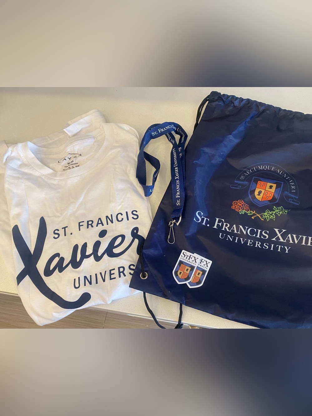 St FX / St Francis Xavier Shirt, bag, lanyard, stickers NWT